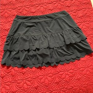 Lily Pulitzer Black Luxletic Scalloped Women's Skort